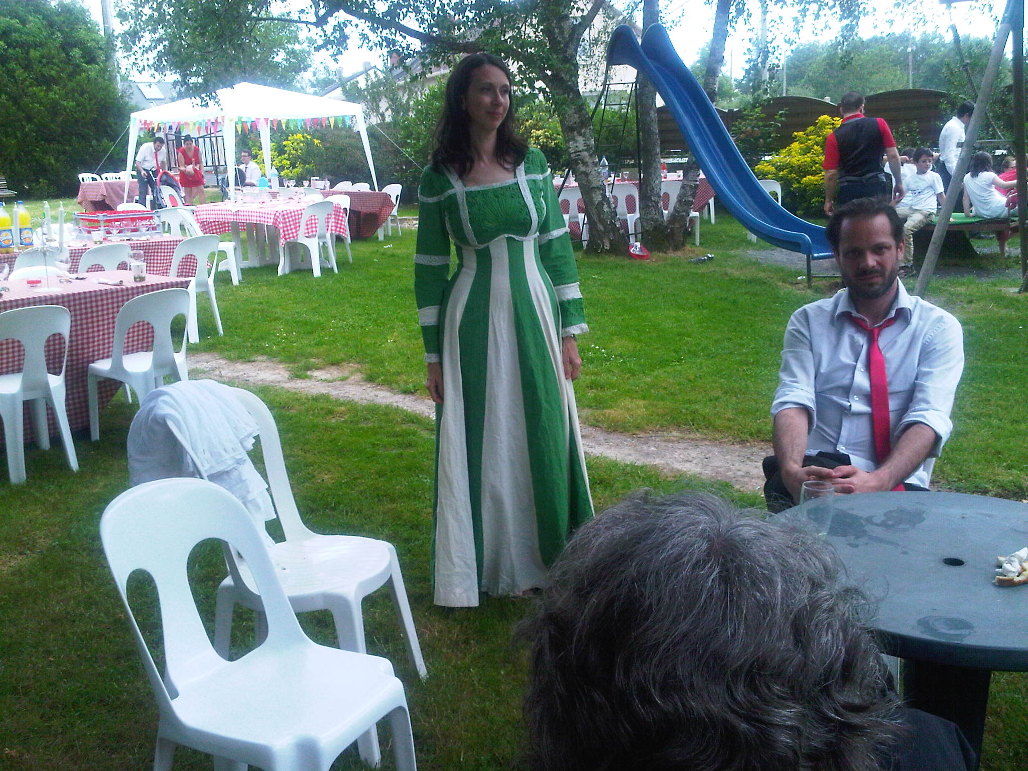 robe de mariée verte récup