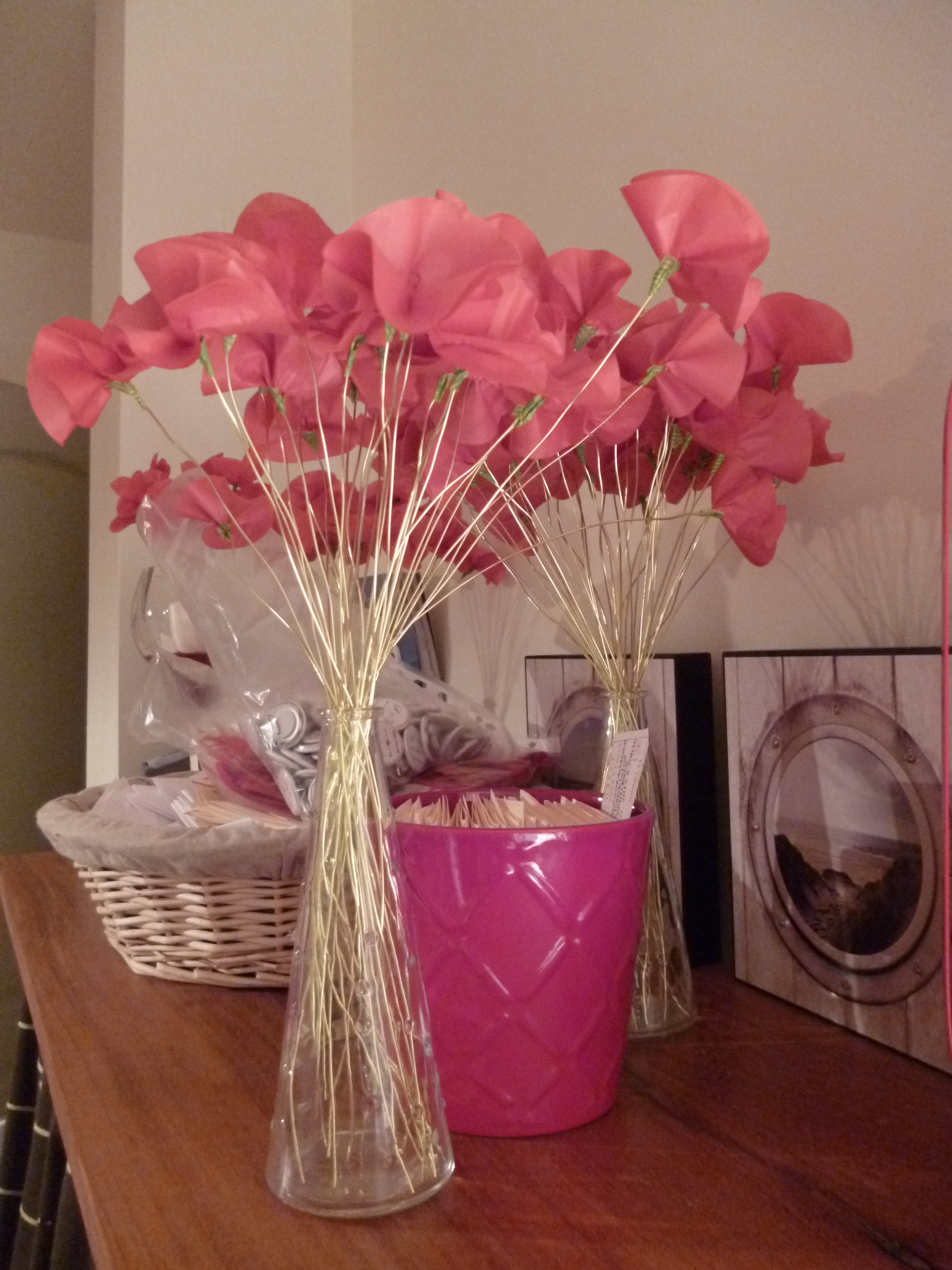 coquelicots en papier de soie