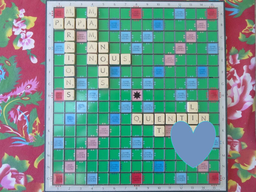 Annonce mariage Scrabble Mlle Briquette