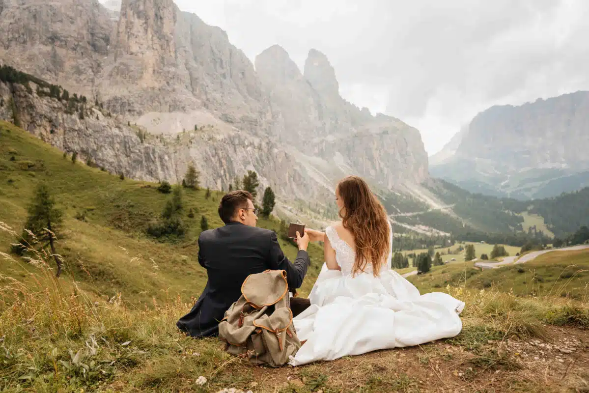 Shooting d'inspiration mariage dans les Dolomites