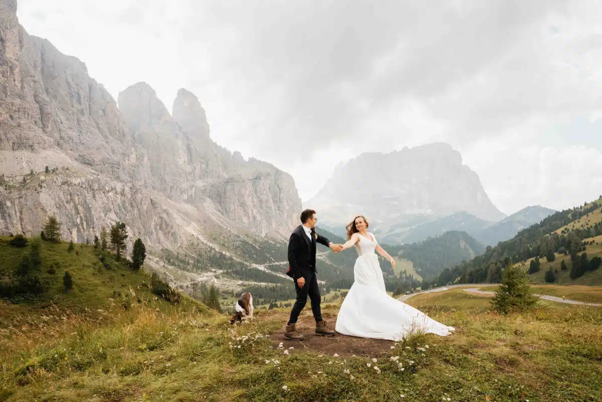 Shooting d'inspiration mariage dans les Dolomites