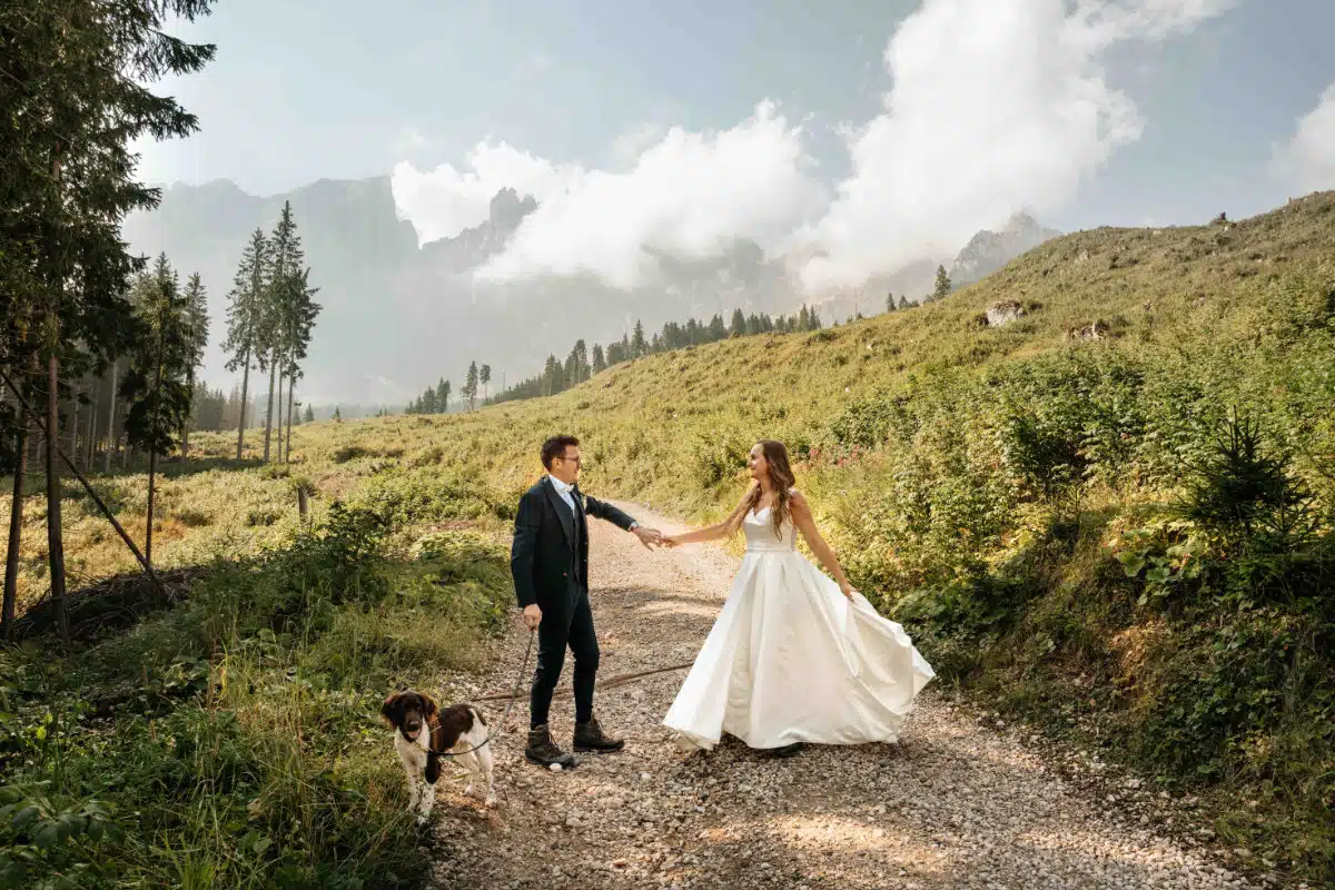 Shooting d'inspiration mariage dans les Dolomites