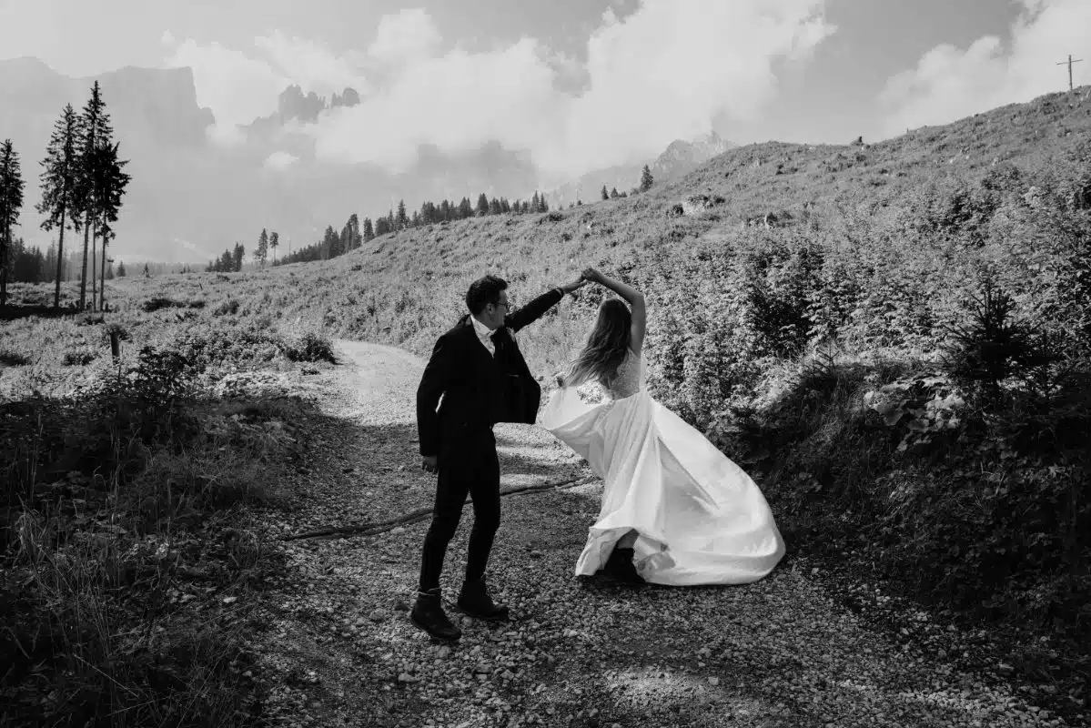 Shooting d'inspiration mariage dans les Dolomites