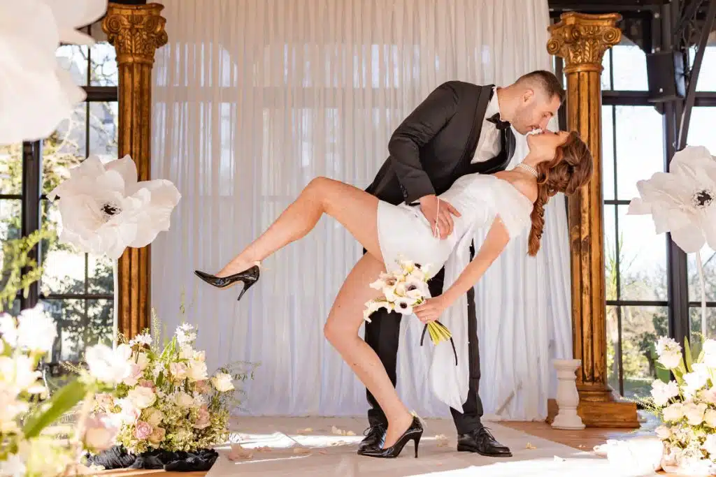 Shooting d'inspiration mariage drapés romantiques