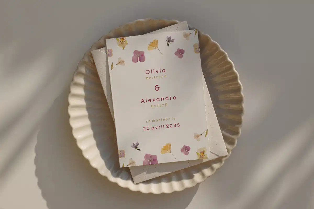 Un faire-part de mariage Planet Card