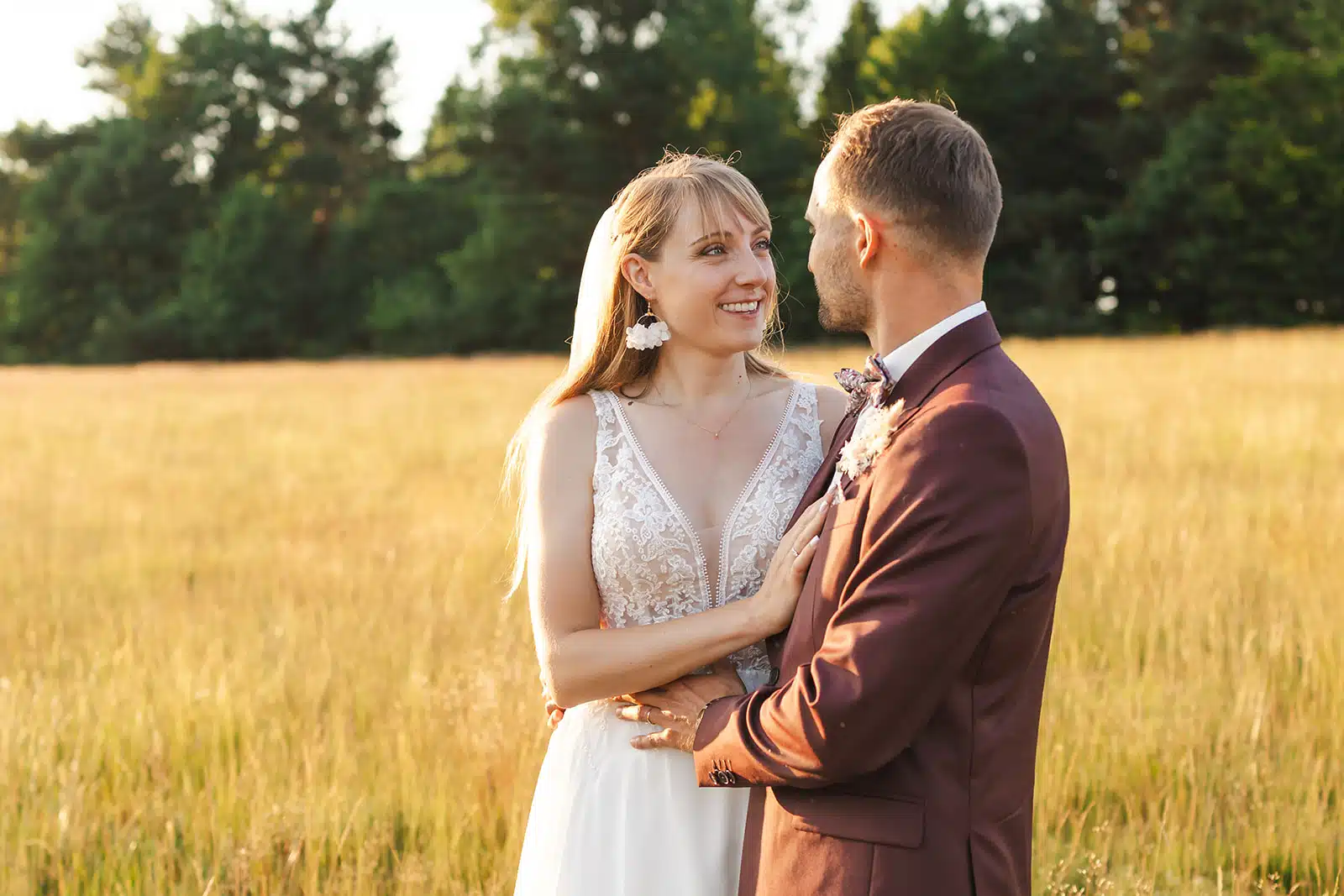 Photo d'un couple de mariés dans les Vosges