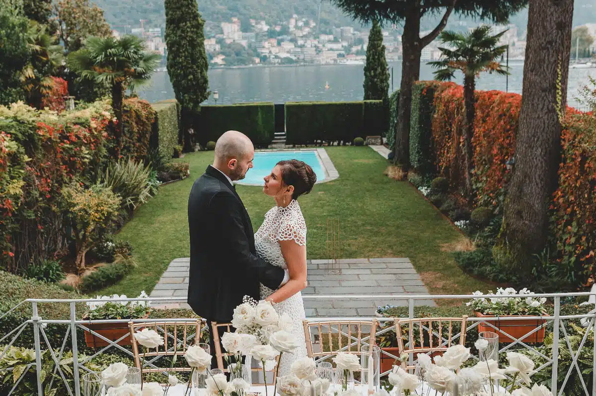 Shooting d'inspiration mariage au lac de Côme