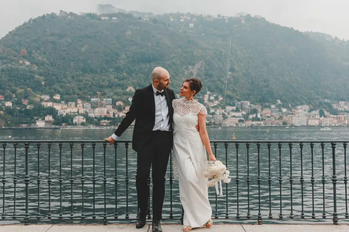Shooting d'inspiration mariage au lac de Côme