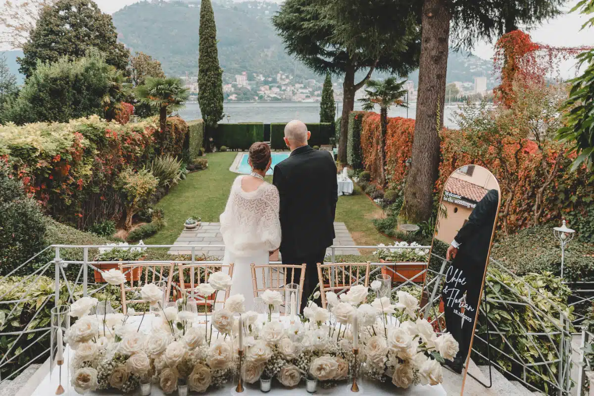Shooting d'inspiration mariage au lac de Côme