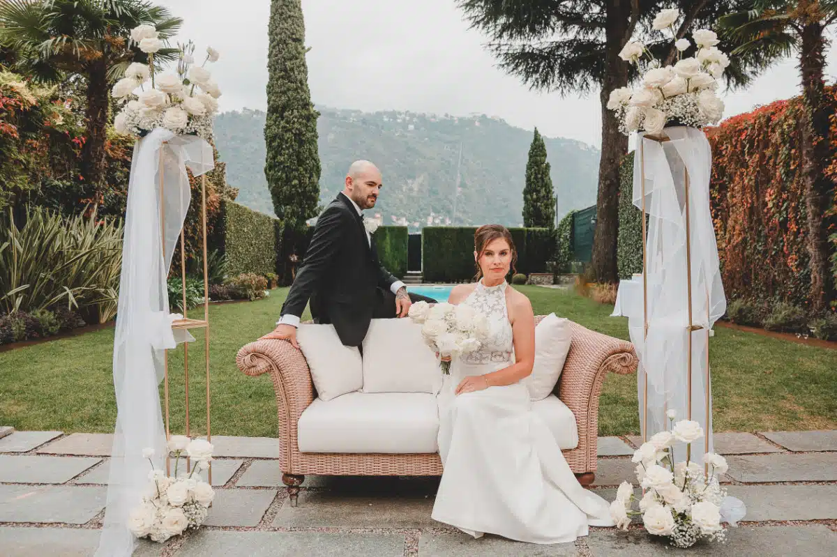 Shooting d'inspiration mariage au lac de Côme