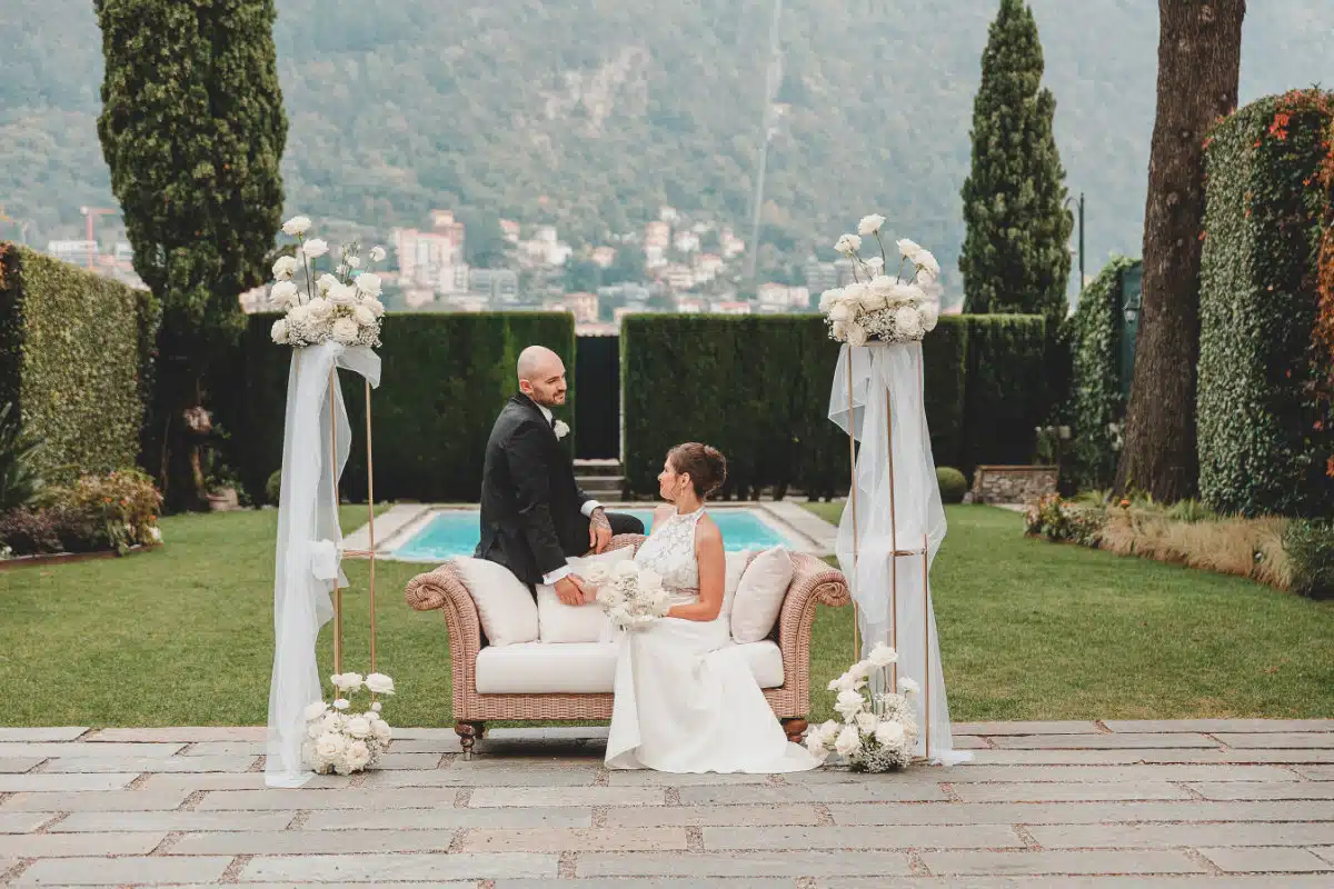 Shooting d'inspiration mariage au lac de Côme