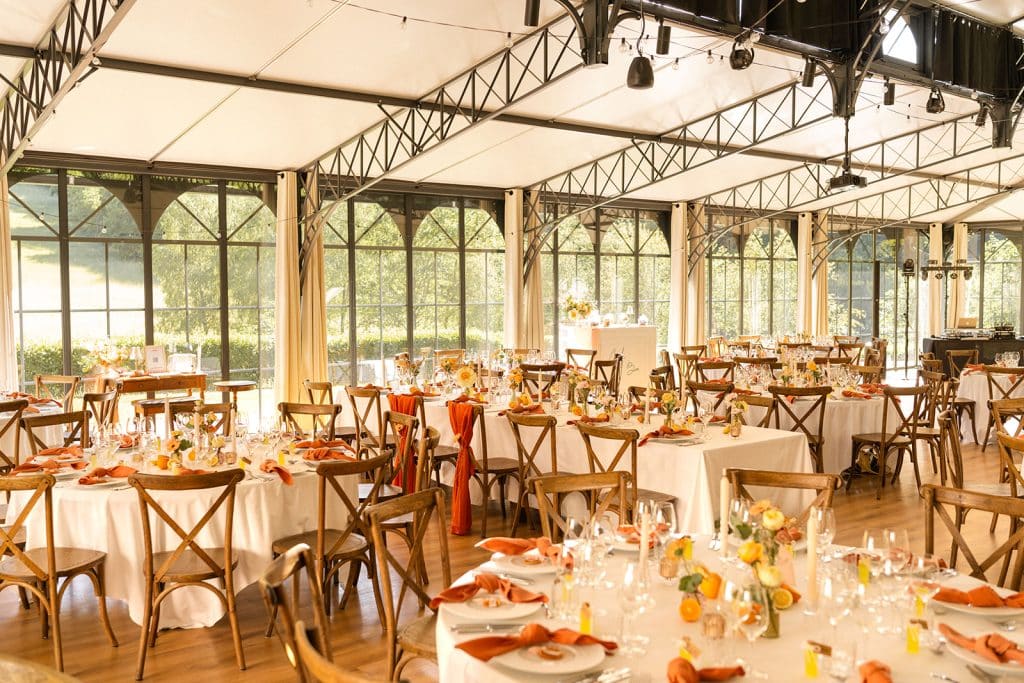 Un mariage dans une orangerie décoré par La Perle, wedding planner et Designer en Alsace